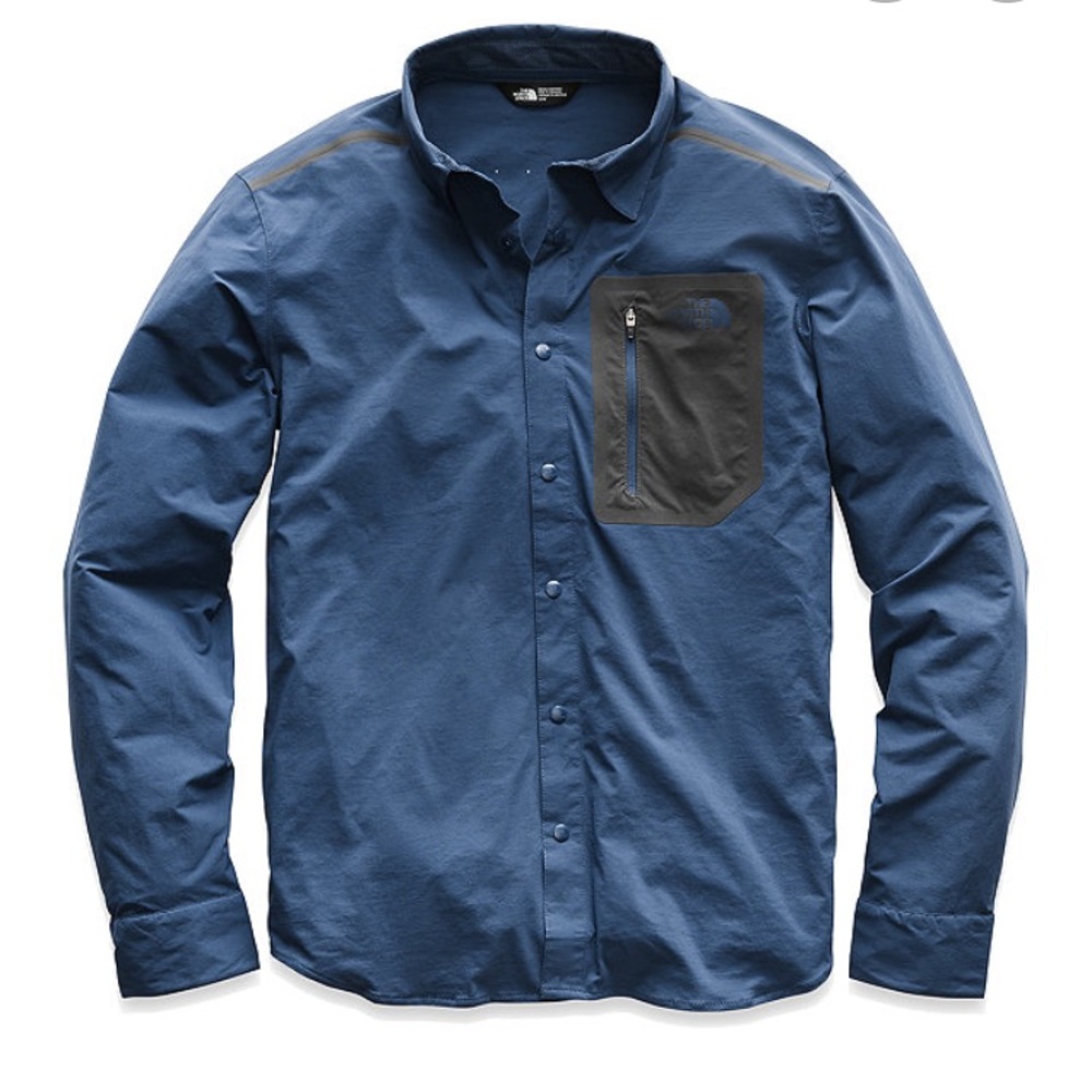 North face alpenbro L/S Woven Hike - Shady Blue